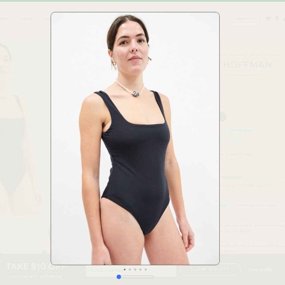 Mara Hoffman Black One Piece Swimsuit